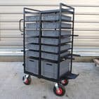 Euro-Crate and 8x C-Stand Trolley/Cart