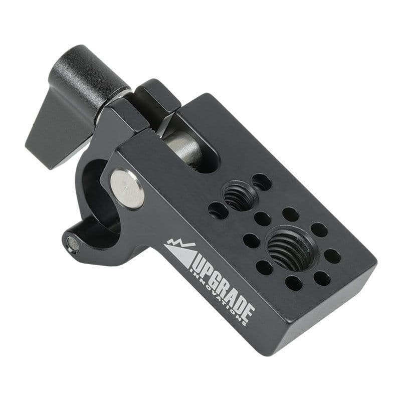 Flip Open 15mm Rod Clamp to SmallHD 1/4 & Arri 3/8 Pin-Loc