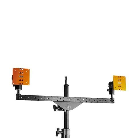 Inovativ Dual Bar with 2 Crossbar Baby Pin Plugs and 2 Pro Monitor Mounts