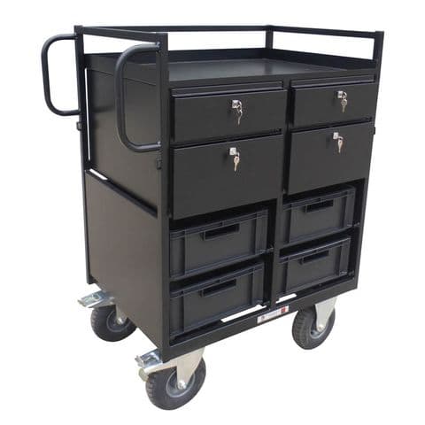 Lomart Work Station with 4 Drawers and 4 Crates