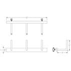 Mag Cable Holder Set (3-Hooks) <br />MAG-CH3S