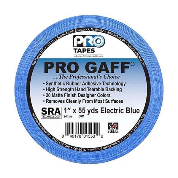 Pro Gaffer Tape White – Heavy-Duty Cloth Tape, 1 Inch X 55 Yards, Perfect For Stage, Studio & DIY