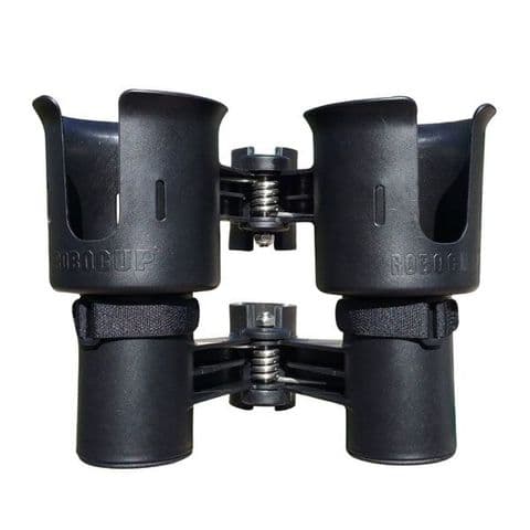 RoboCup Clamp-On Dual Cup Holder - Black