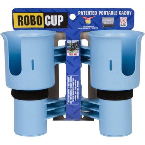 RoboCup Clamp-On Dual Cup Holder - Light Blue