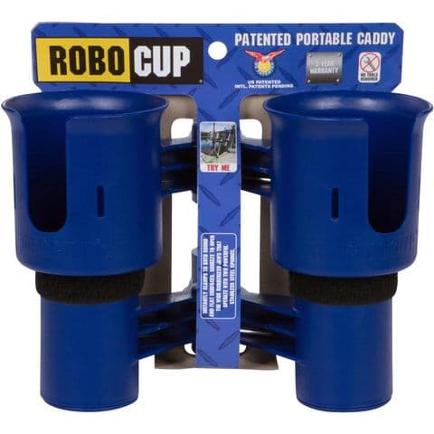 RoboCup Clamp-On Dual Cup Holder - Navy Blue