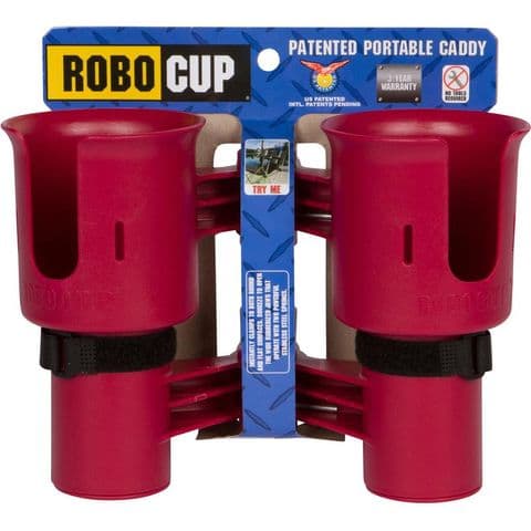 RoboCup Clamp-On Dual Cup Holder - Red