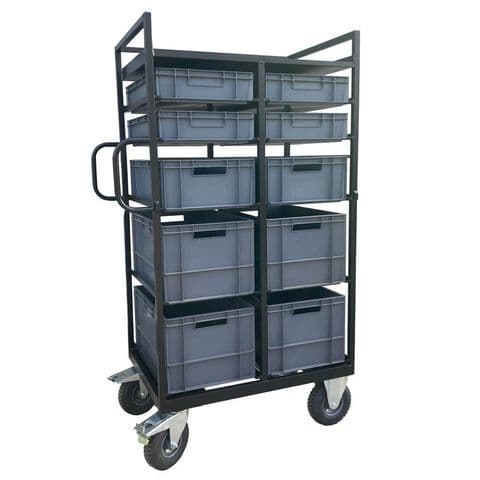 Tall Euro-Container Trolley Film Cart