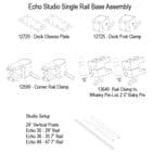 Whaley Rail Monitor Mounting Frame - Inovativ Echo 36 Studio - Single Rail