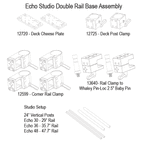 Whaley Rail Monitor Mounting Frame - Inovativ Echo 48 Studio - Double Rail