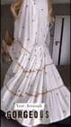 Anya Sequin Gold Polka Dot Smock Dress White