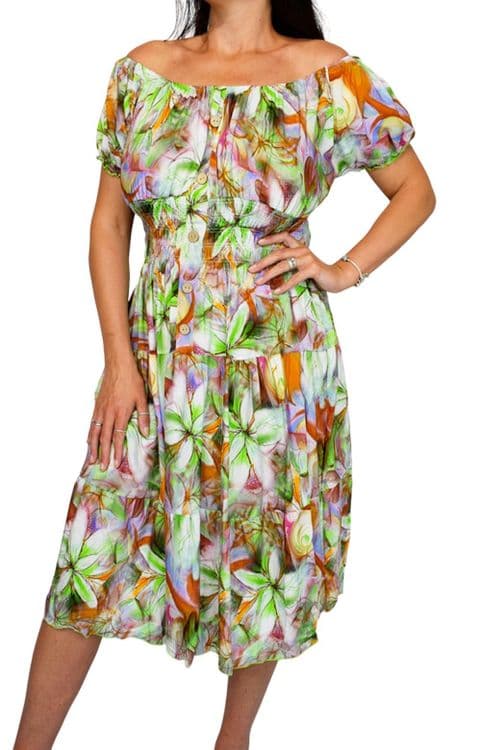 Bianca Magic Bardot Midi Dress