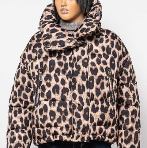 Bijoux Leopard Puffer Jacket