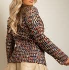 Black Boucle Tweed Blazer