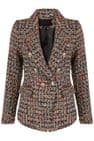 Black Boucle Tweed Blazer