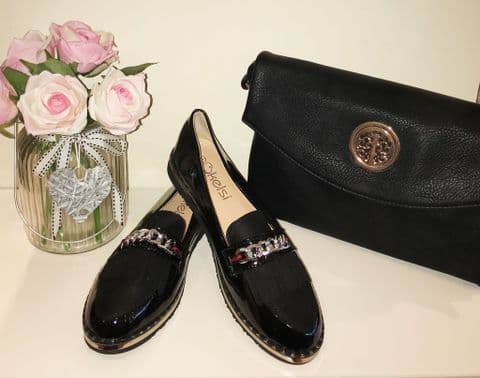 Black Chain Loafers
