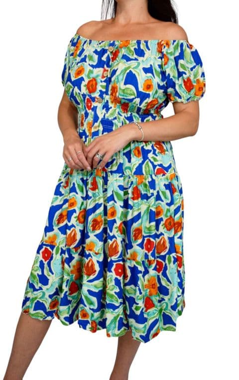 Caterina Magic Bardot Midi Dress