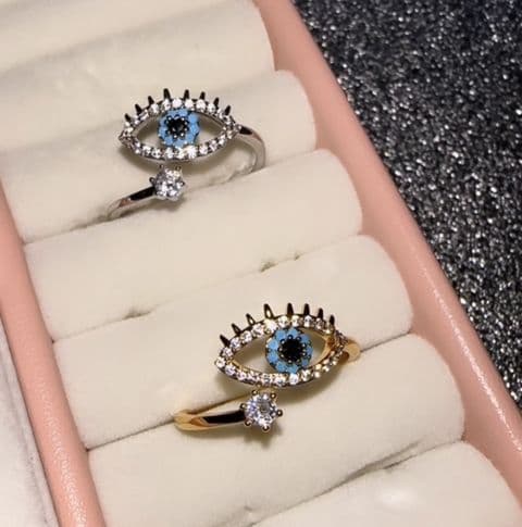 Diamanté Eye Rings