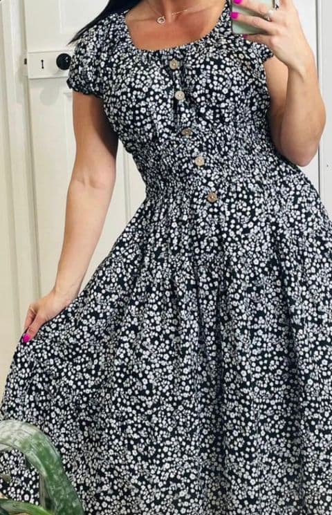 DITSY BARDOT MAGIC MAXI DRESS BLACK