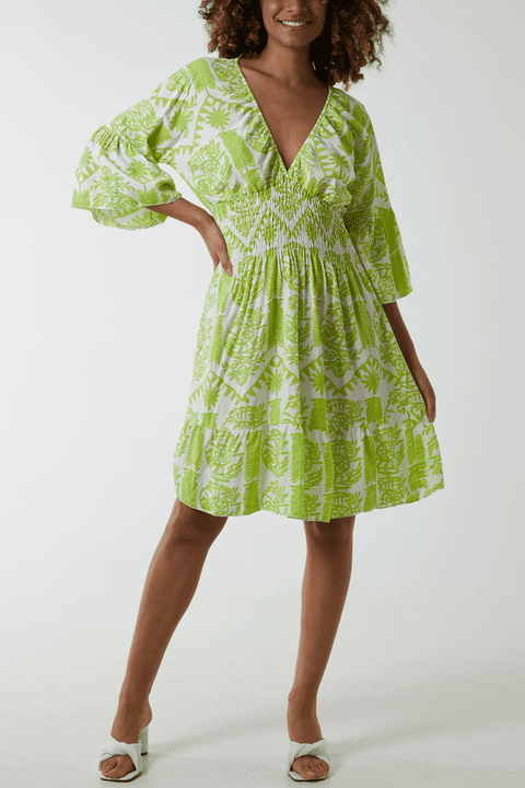 Esme Mini Dress Lime Green