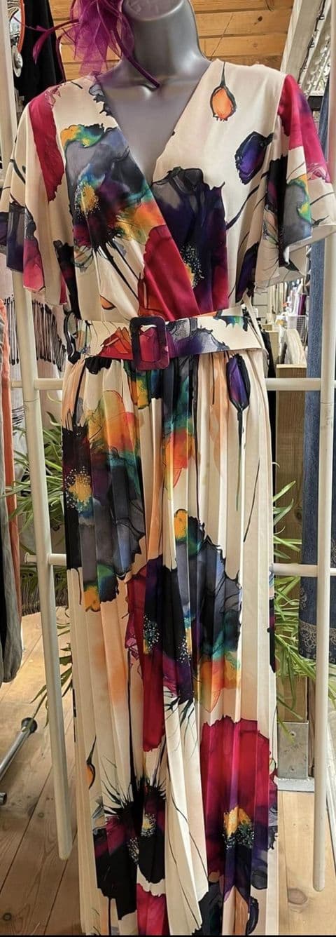 Estelle Pleated Belted Jumpsuit