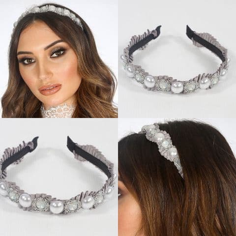 Florence Pleated Jewelled Headbands