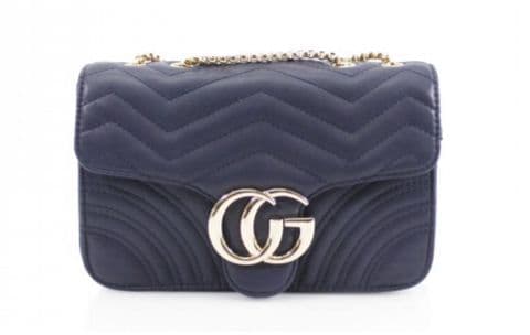 Gessy Designer Inspired Cross Body Handbag Navy