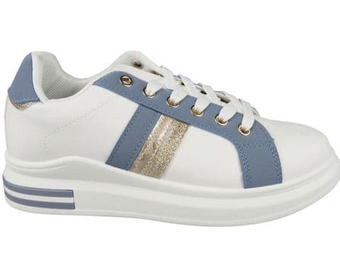 Helena Trainers White & Blue
