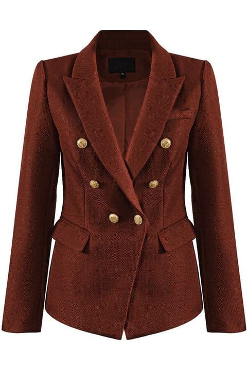Hopsack Blazer Chocolate