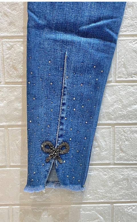 Lucia Diamante Bow Jeans