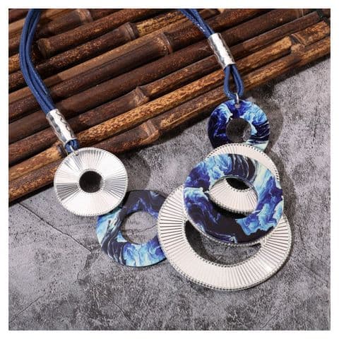 METAL DISKS NECKALCE