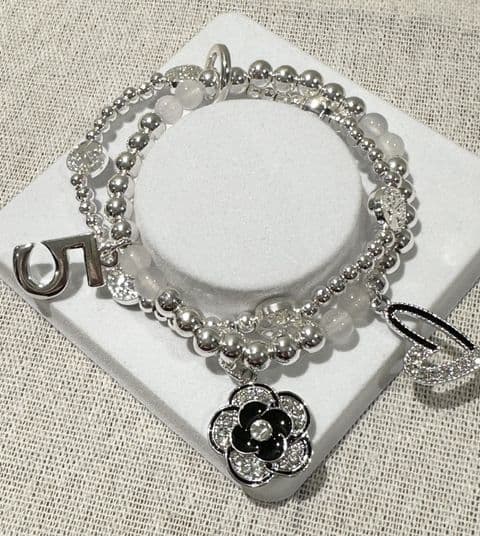 No 5 & Tree Of Life Charm Bracelet