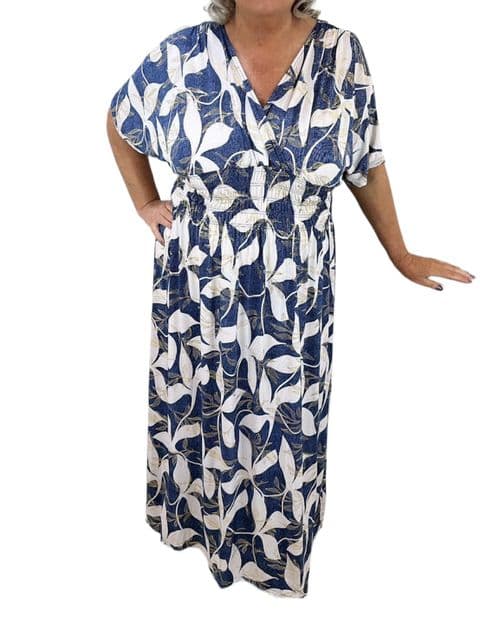 OPEHLIA SLINKY MAGIC MAXI DRESS BLUE
