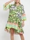 Patsy Paisley Print Smock Dress Green