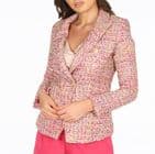 Pink Boucle Tweed Blazer