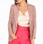 Pink Boucle Tweed Blazer