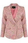 Pink Boucle Tweed Blazer