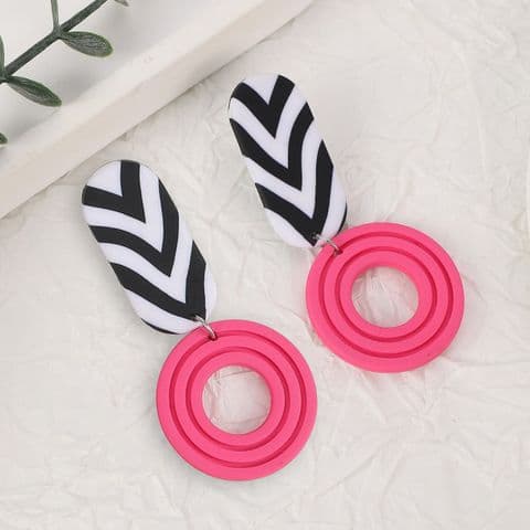 Quirky Circles Fashion Earrings