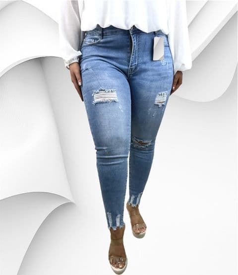 Scarlett Ripped Distressed High Waisted Skinny Jeans