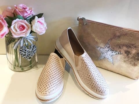 Sparkly Pink Diamante Loafers