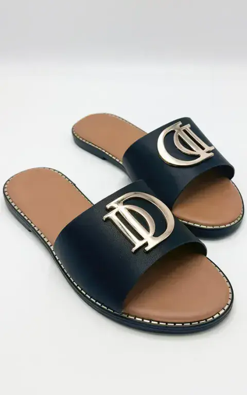 The D Slider Sandal Black