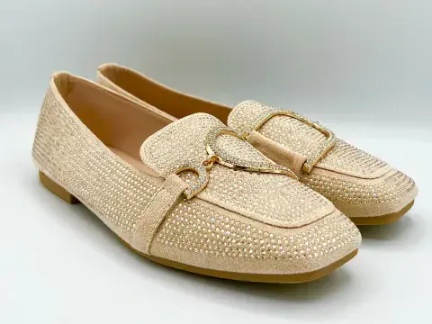 The Diamante D Loafer Beige