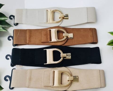 The Elasticated Gold D Belt