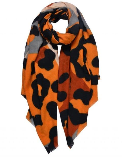 The Leopard Multi Scarf Orange Multi