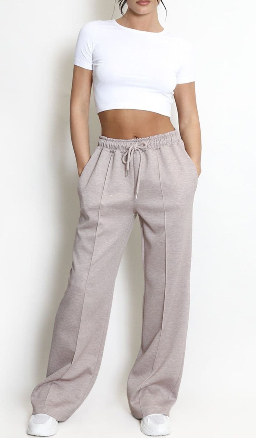The Sasper Straight Leg Joggers Light Taupe