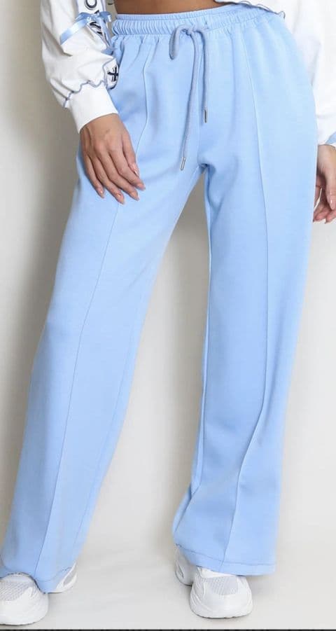 The Sasper Straight Leg Joggers Sky Blue