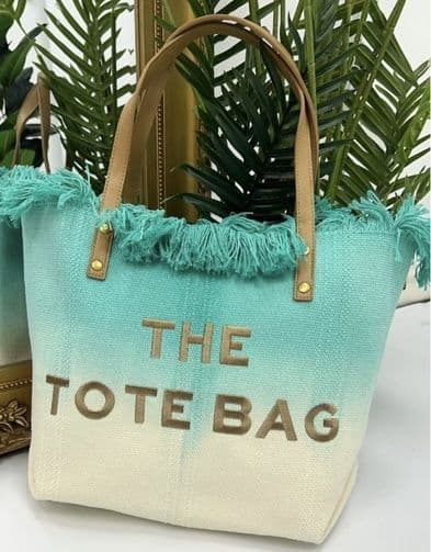 The Tote Bag Tye Dye Aqua