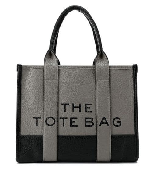 The Tote Bags Two Tone Black & Grey