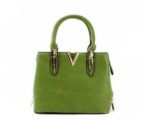 THE ‘V’ TOTE BAG GRASS GREEN