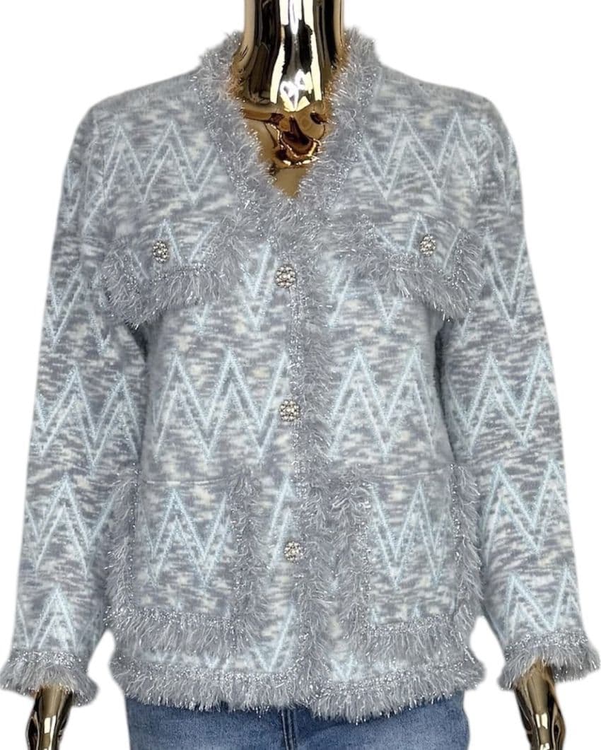 Tilly Fringed Cardigan Blazer Knit