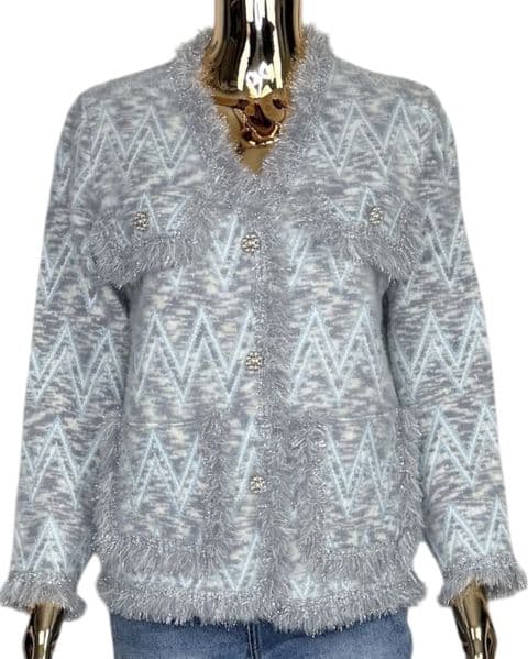 Tilly Fringed Cardigan Blazer Knit